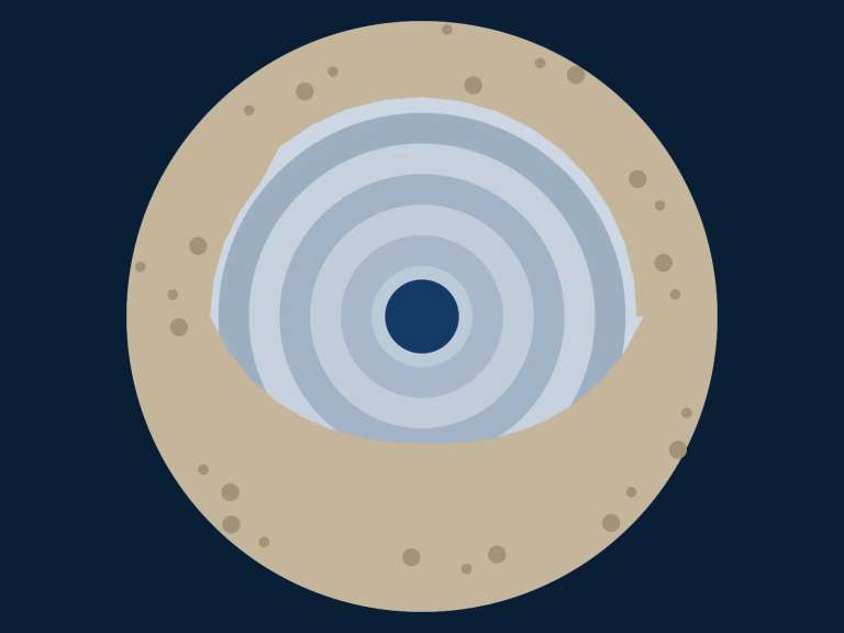Ilustración: el interior de un ducto redondo de secadora visto de frente, cubierto por una capa gruesa y desigual de pelusa